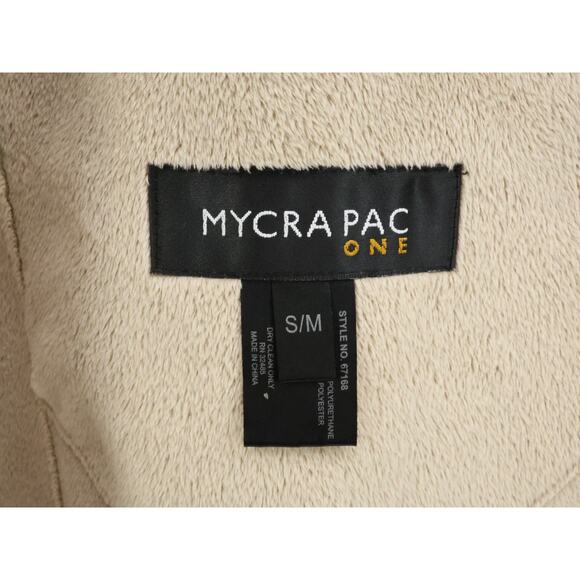 Mycra Pac One Jacket Womens Medium Beige Microfiber Open Front Sherpa Lined Coat - Picture 3 of 16